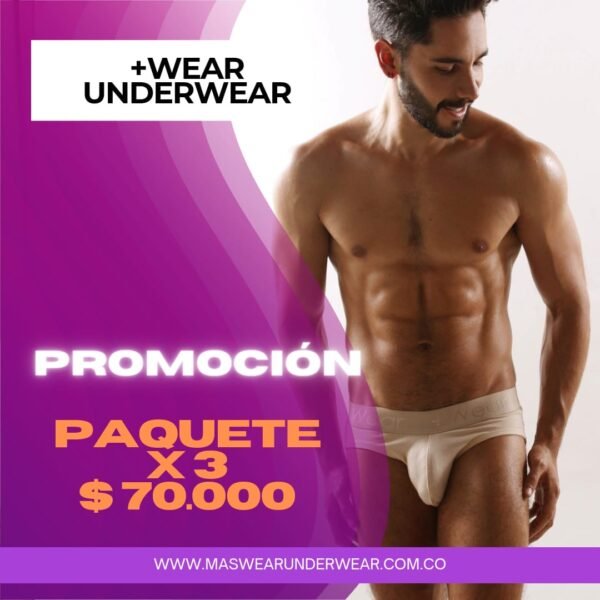 Paquete Brief Clásico x 3