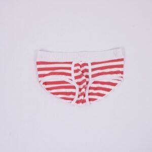 Brief Semi Largo Rayas Rojas