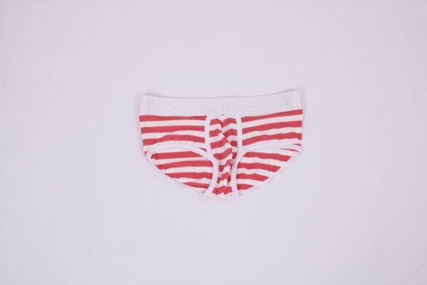 Brief Semi Largo Rayas Rojas